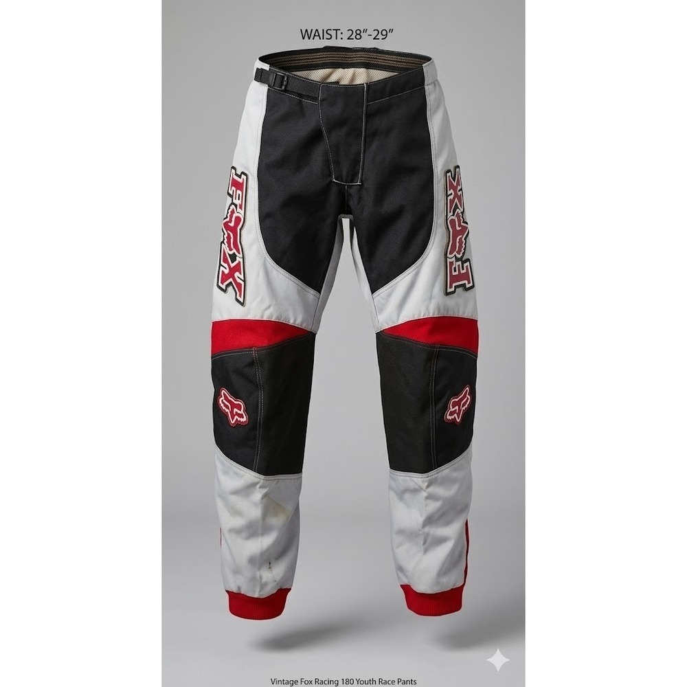 Vintage Fox Racing 180 MX Pants Kids Youth XL Y2K Motocross Streetwear Gorpcore